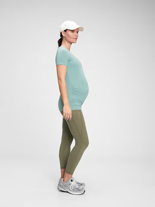 Maternity GapFit Full Panel Blackout 7/8 Leggings | Gap (US)