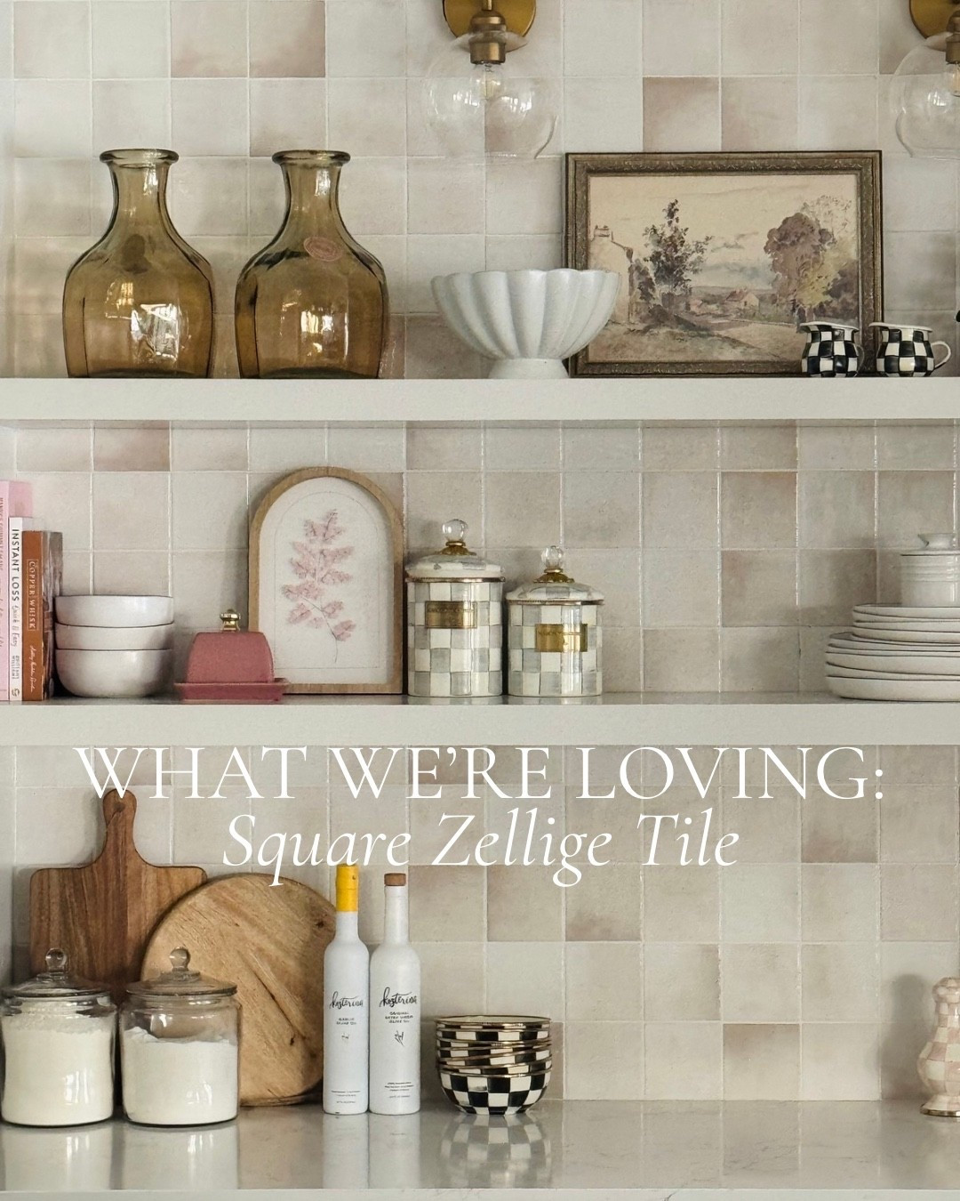 I’ve been really loving square tile in my recent projects lately. It’s both simple and timeless, plus it works in any space. I’ve used it in a variety of kitchens and love how versatile it is. Depending on the finish, color, and layout, it can completely shift the feel of a room and reflect so many different styles and tastes. It’s one of those details that feels subtle, but really pulls everything together and makes the design feel intentional.