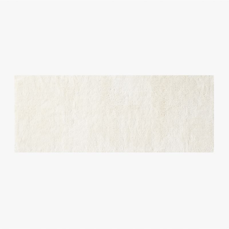 Chase Organic Cotton Warm White Bath Runner Rug 24''x60'' + Reviews | CB2 | CB2