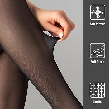 20D Sheer Black Tights for Women-Soft Stockings with Control Top Pantyhose | Amazon (US)