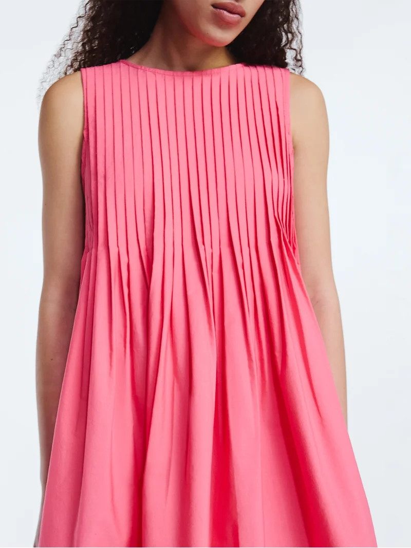 Free Assembly Women's Sleeveless Pleated Mini Dress, Sizes XS-XXL | Walmart (US)