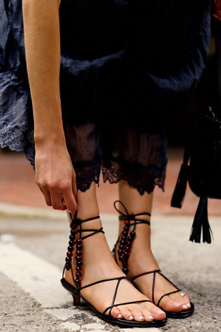 Paradiso Wrap Heels by Vicenza at Free People in Chocolate Brown, Size: US 7 | Free People (UK)