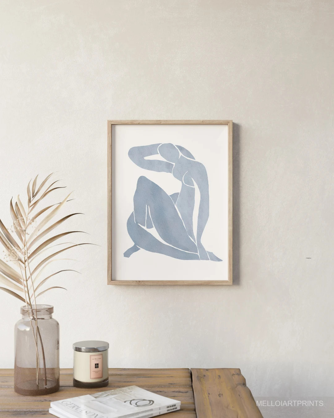 Blue White Wall Art, Henri Matisse, Modern Wall Art, Minimalist Print, Wall Decor, Living Room Wa... | Etsy (US)