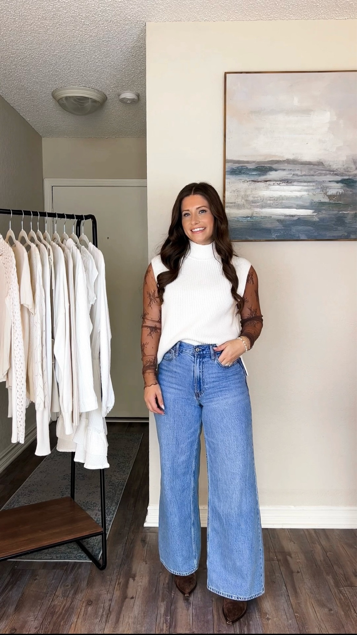 Thanksgiving outfit inspo 🤎 wide leg jeans, fall fashion, lace top 

#LTKSeasonal #LTKShoeCrush #LTKStyleTip