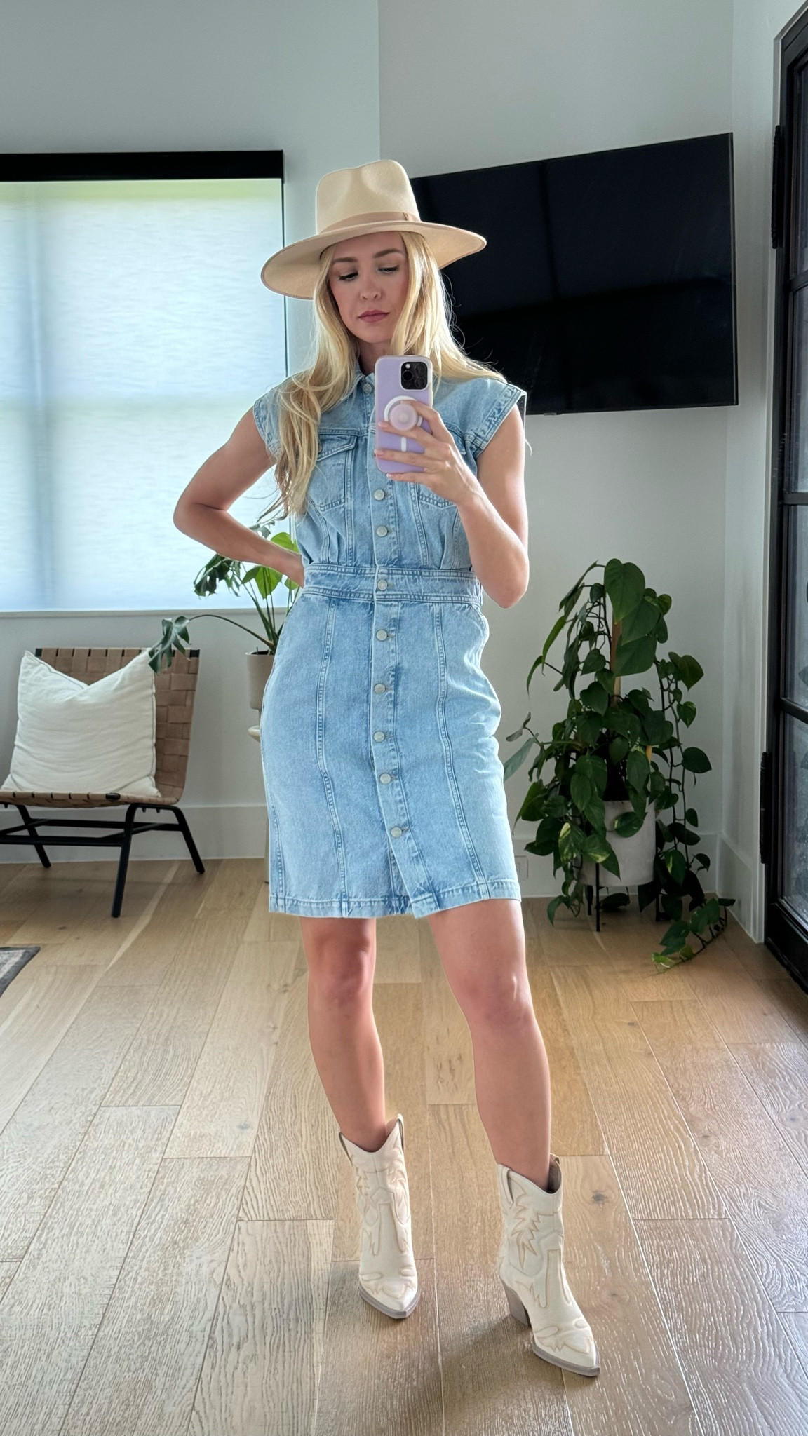 madewell denim cap sleeve dress Denim Cap-Sleeve Mini Dress in Tarrybrook Wash