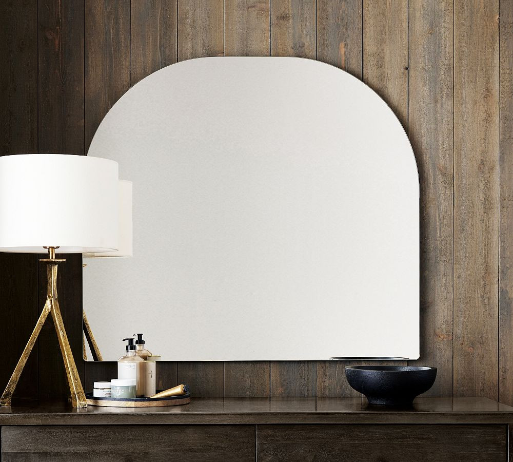 Rienne Frameless Arch Mantel Mirror | Pottery Barn (US)