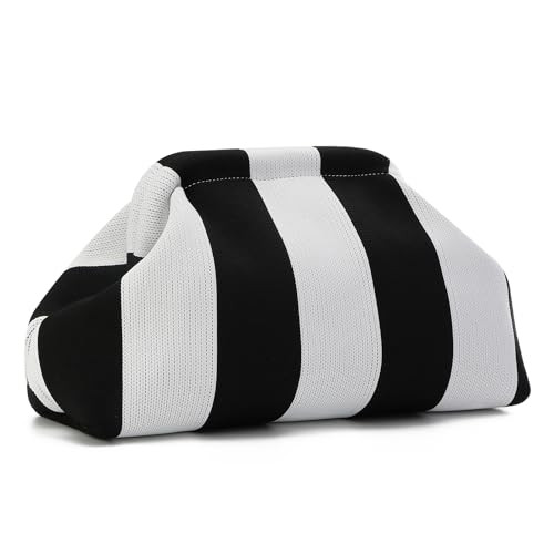 Oweisong Clutch Purse for Women Woven Striped Beach Bags | Fabric Handbags, Colorful Clutch, Dump... | Amazon (US)