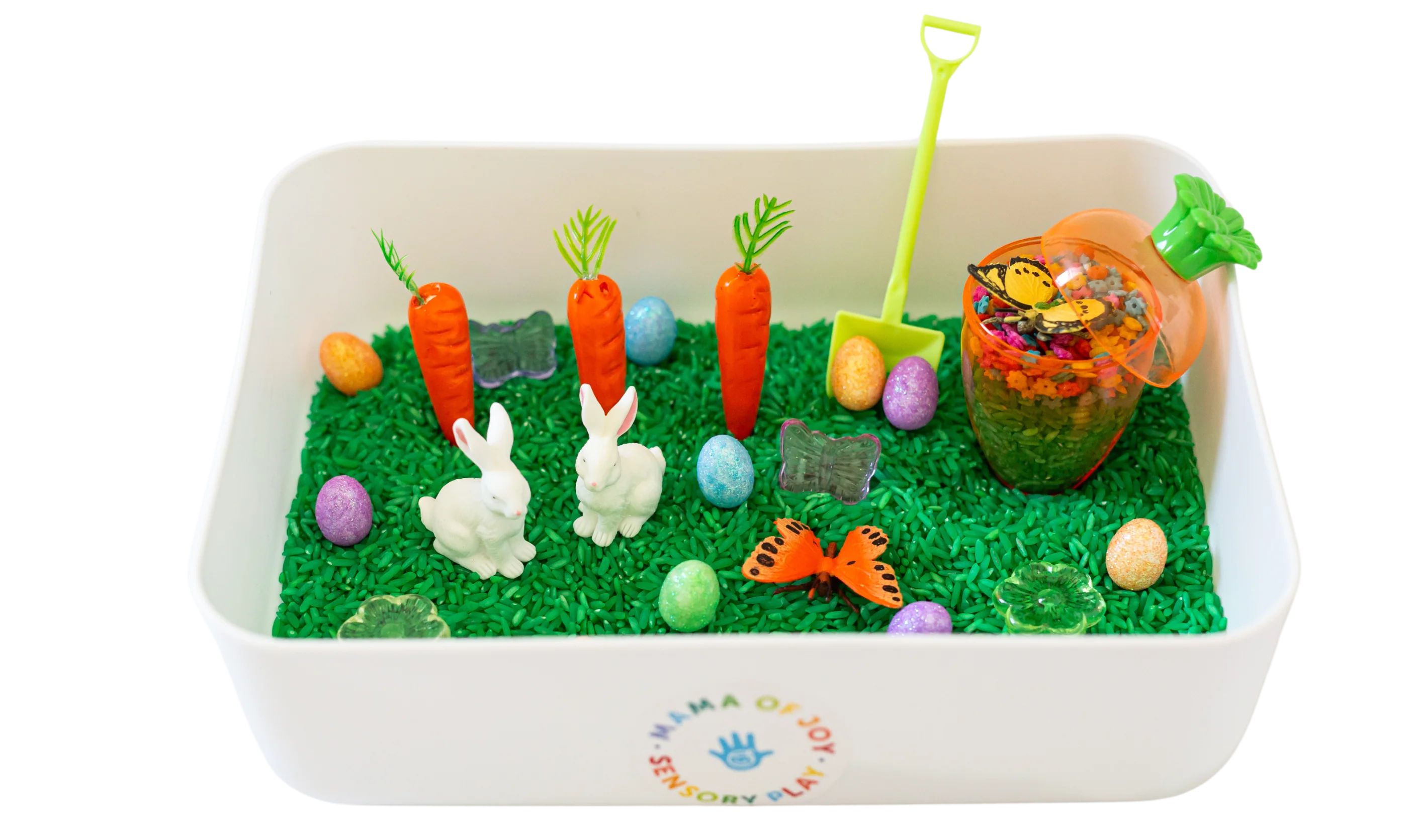 Easter Mini Sensory Bin | Mama of Joy Sensory Play