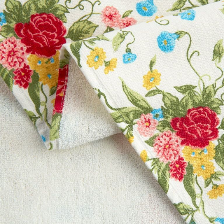 The Pioneer Woman Sweet Rose Kitchen Towel Set, Multicolor, 16"W x 28"L, 4 Piece | Walmart (US)
