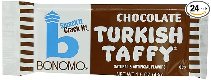 Bonomo Turkish Taffy Bar, Chocolate, 1.5 Ounce (Pack of 24) | Amazon (US)