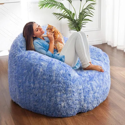 Bean Bag Chair, Adult Bean Bag Couch With Armrest | Wayfair North America