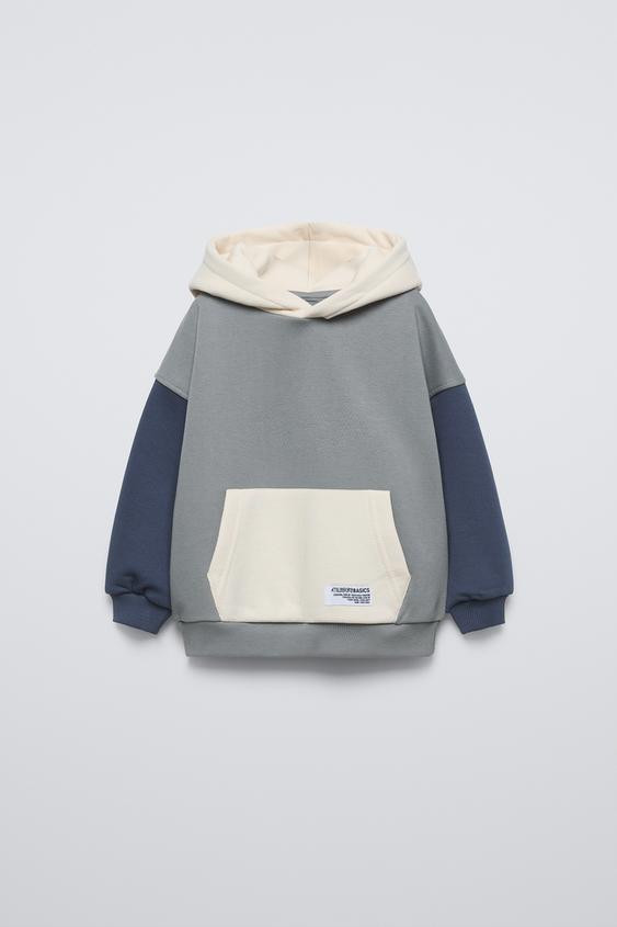 BLOCK COLOR HOODED SWEATSHIRT | Zara US