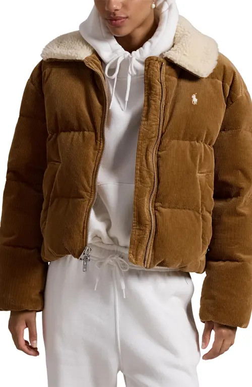Polo Ralph Lauren Corduroy Insulated 750 Fill Power Down Jacket in Camel at Nordstrom, Size X-Sma... | Nordstrom