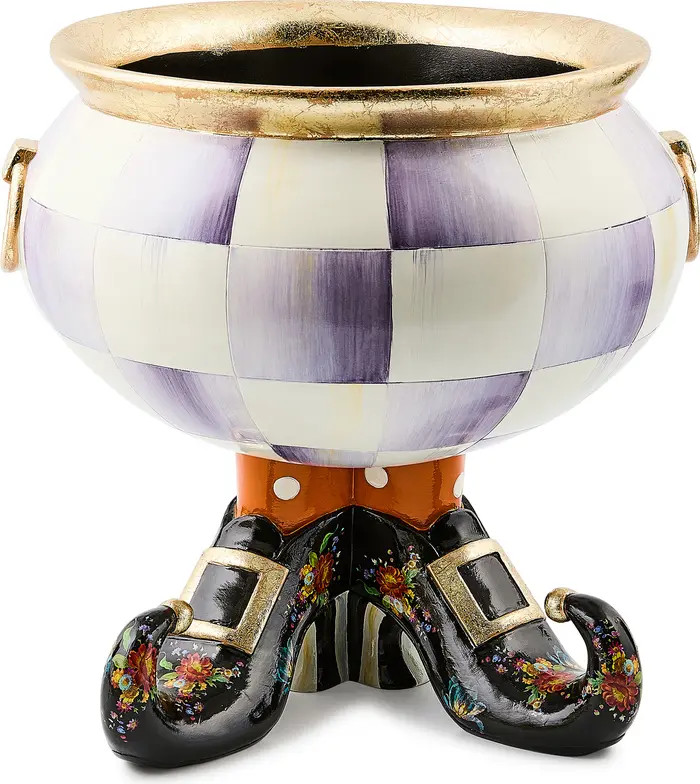 MACKENZIE CHILDS Fergal Violet Check Halloween Bowl | Nordstrom | Nordstrom