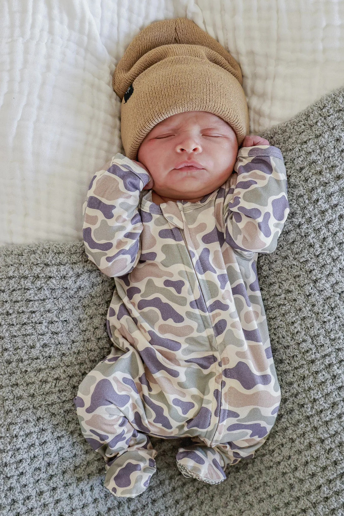 Zipper Footie | Camo Cutie | Caden Lane