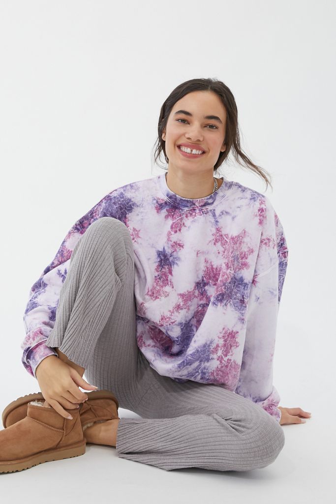 Urban Renewal Recycled Tie-Dye Oversized Crew Neck Sweatshirt | Urban Outfitters (US and RoW)