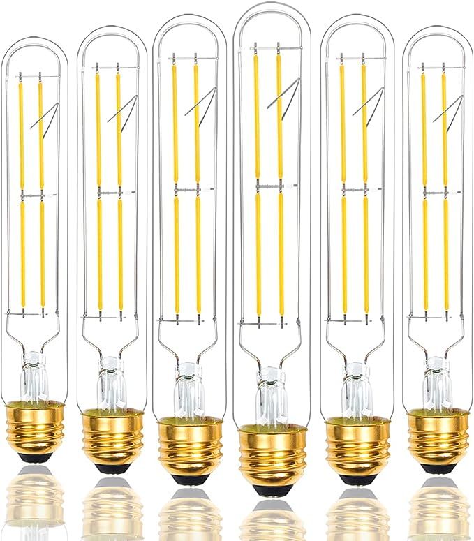 T10 Led Bulbs,Dimmable 6W Led Edison Bulbs Equal 60 Watt Light Bulbs,Warm White 2700K,7.3 Inch Lo... | Amazon (US)