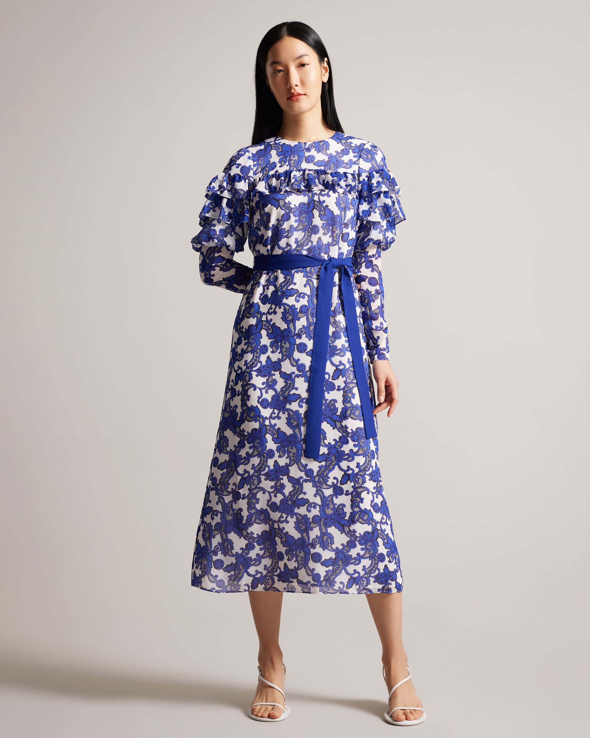 MarquisJacquard Paisley Midi Dress | Ted Baker IE