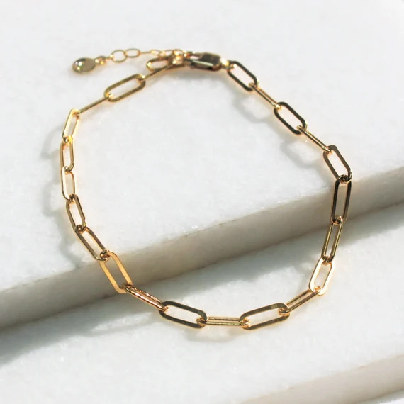 Paperclip Bracelet Gold Bracelet Bracelet Jewelry Gifts | Etsy | Etsy (US)