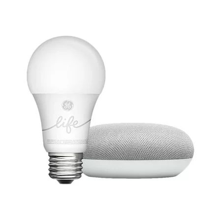 Google Smart Light Starter Kit - Google Home Mini and GE C-Life Smart Light Bulb | Walmart (US)