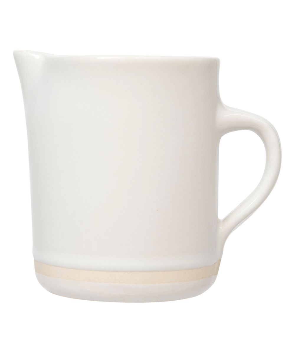 White & Cream Stripe Stoneware Creamer | Zulily