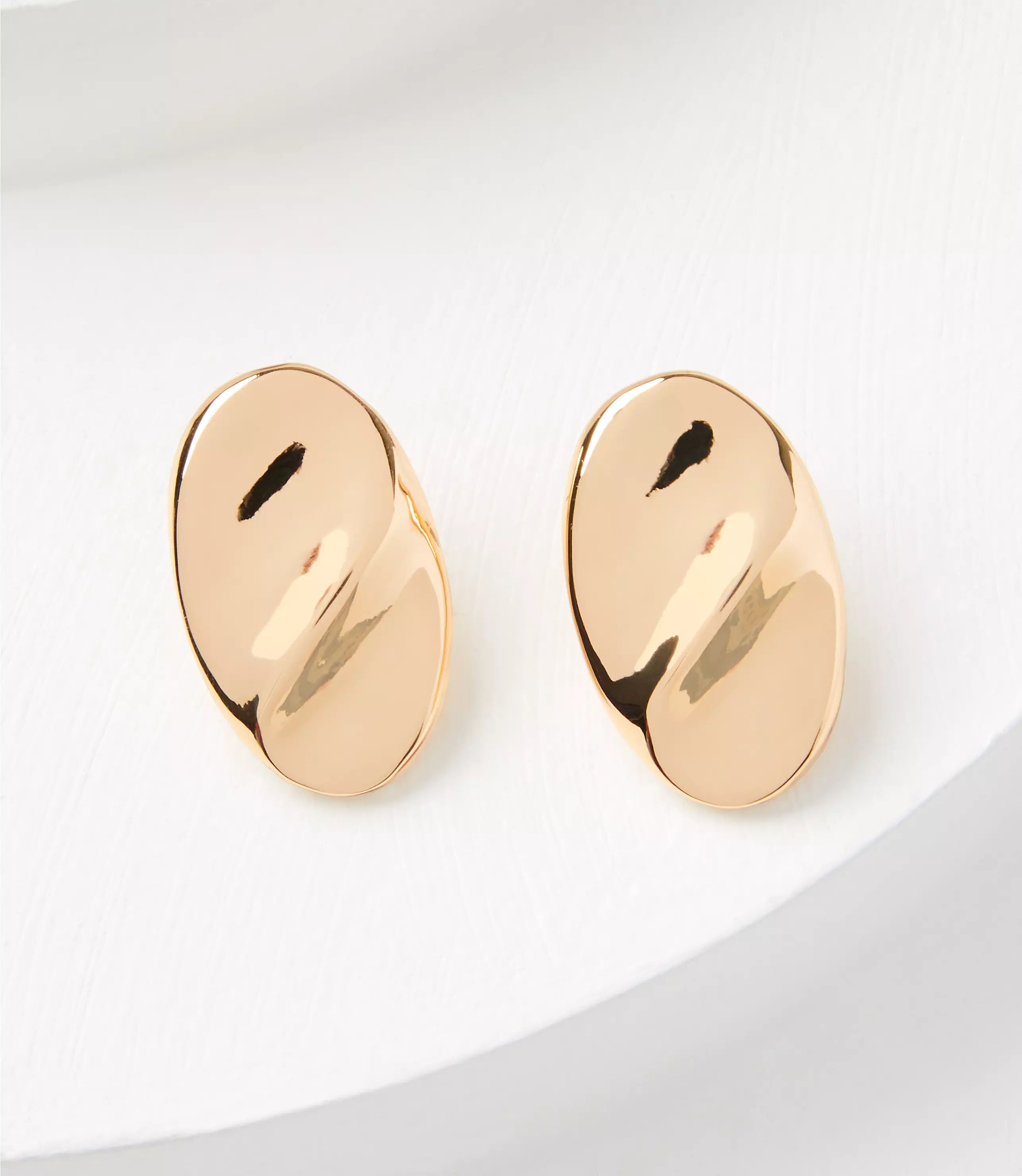 Molded Oval Stud Earrings | LOFT