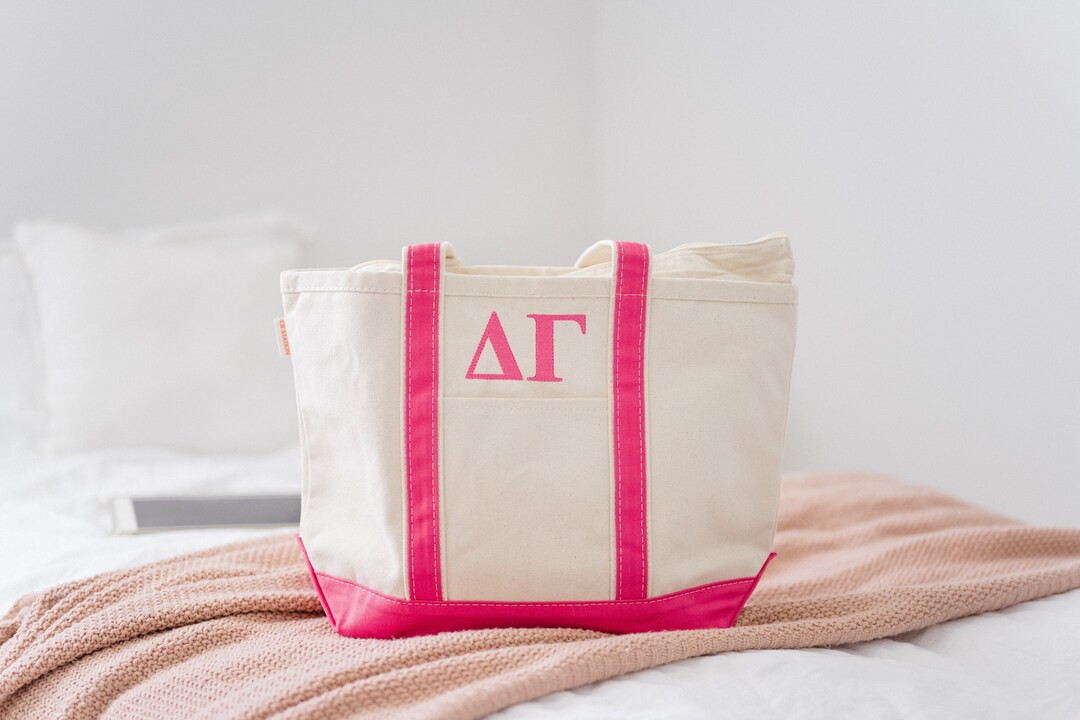 Delta Gamma Sorority Tote Greek Boat Tote Bag School Tote Bag Embroidered Tote Bag Beach Boat Tot... | Etsy (US)