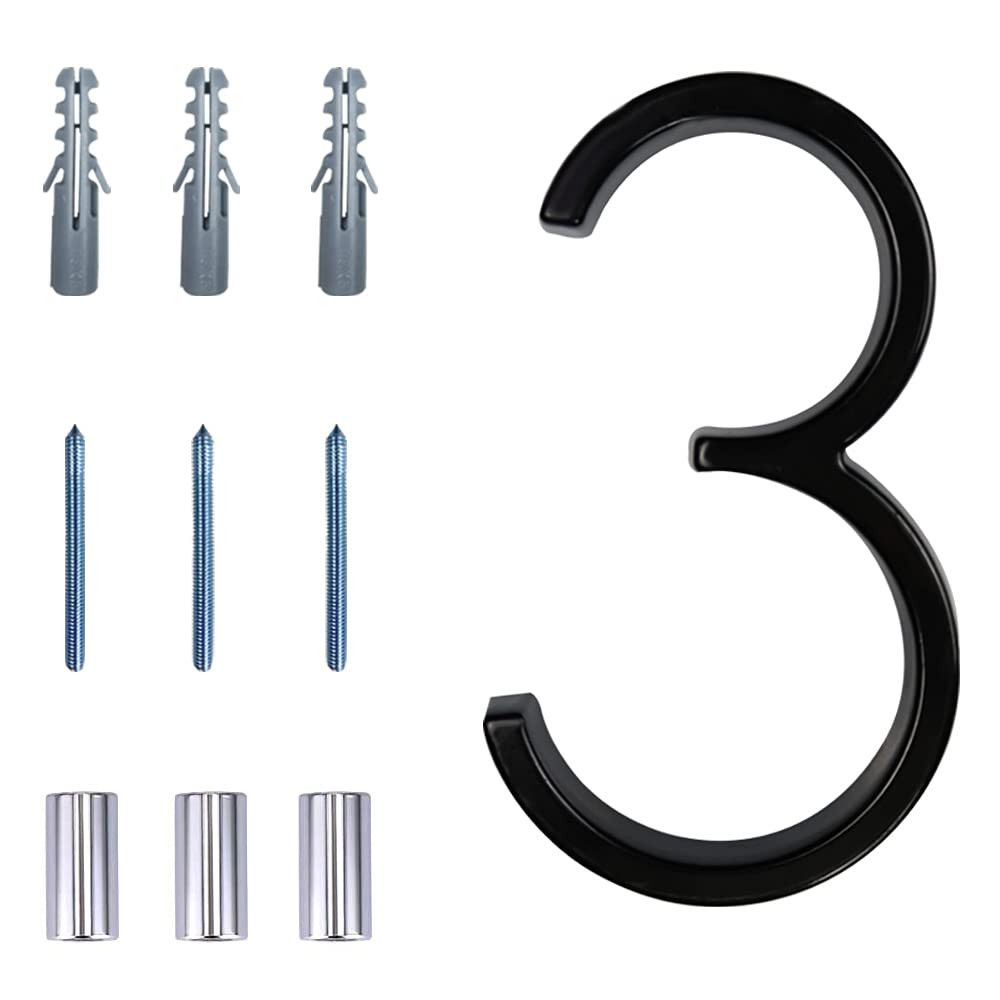 Floating Modern House Numbers 5 inch, Deamos Zinc Alloy Home Address Number for Outside House wit... | Amazon (US)