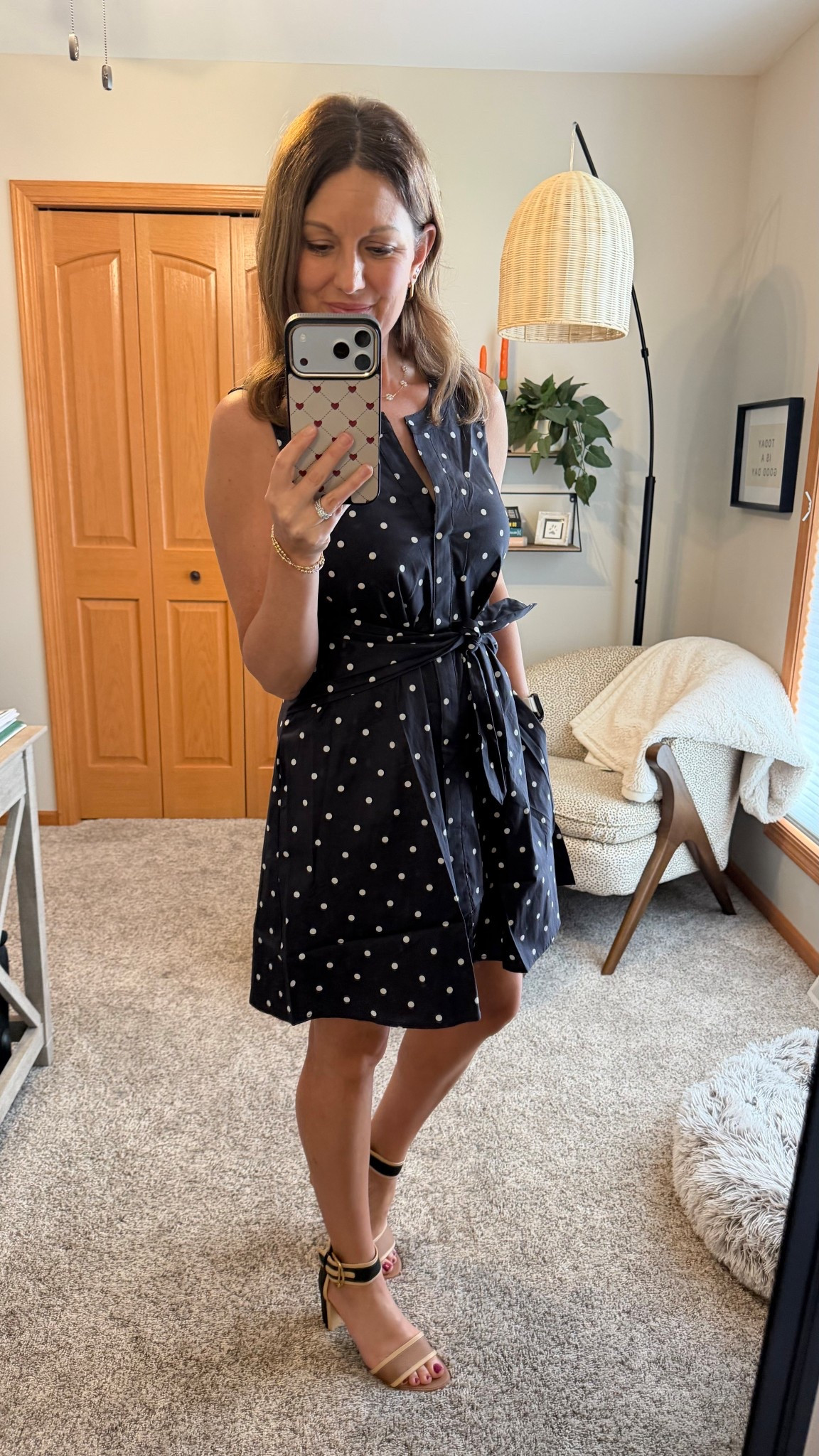 I’m on the hunt for a dress to wear to my daughter’s graduation and this may just be the one! This would be perfect for many different occasions! 

Fit tips
Dress - I’m between an XS and S and stuck with the XS. 
Shoes - fit tts

Evereve | DSW | Graduation Dress 

#LTKOver40