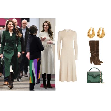 Kate wearing Victoria Beckham dress and Rossi Glen boots 

#LTKstyletip