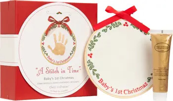 Child to Cherish Baby's First Christmas Embroidered Canvas Handprint Ornament | Nordstrom | Nordstrom