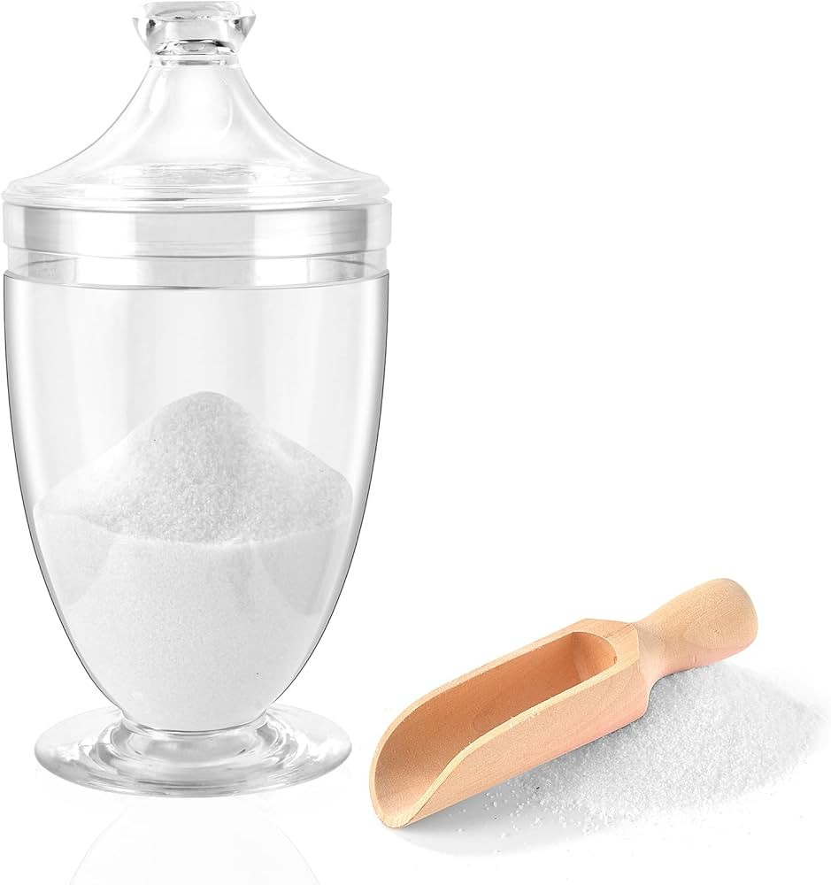 1000ML/33OZ Bath Salt Jar with Lid and Spoon Bath Salt Container Acrylic Salt Canister for Salt S... | Amazon (US)