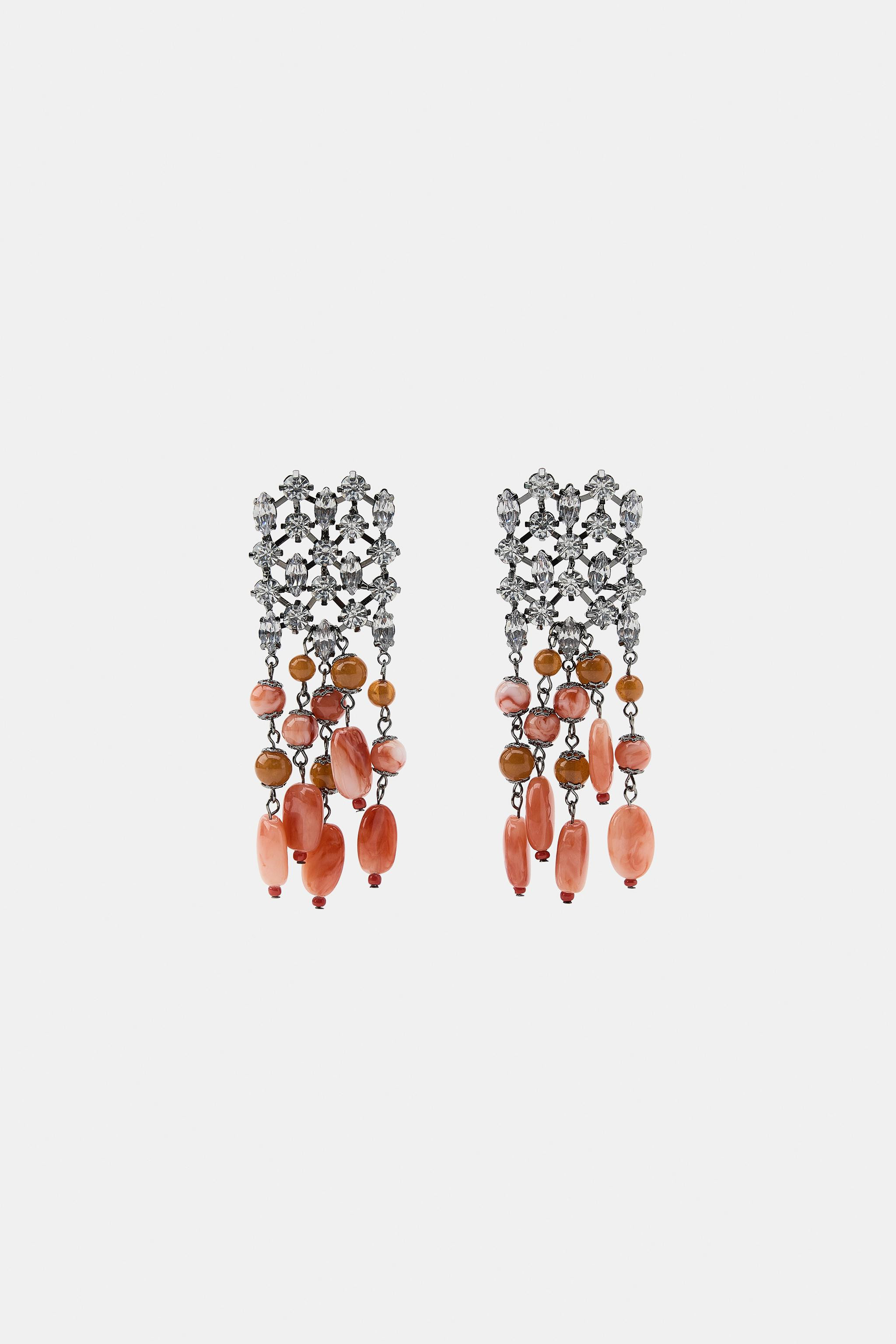 WATERFALL JEWEL STONE EARRINGS | Zara US