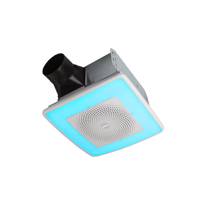 Broan 1.5-Sone 110-CFM White Decorative Lighted Bluetooth Compatibility Bathroom Fan | Lowe's