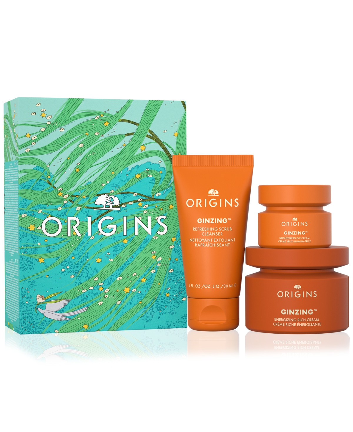 Origins 3-Pc. GinZing Glowing Essentials Cleanser & Moisturizer Set | Macy's