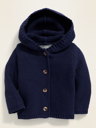 Unisex Button-Front Hooded Sweater for Baby | Old Navy (US)