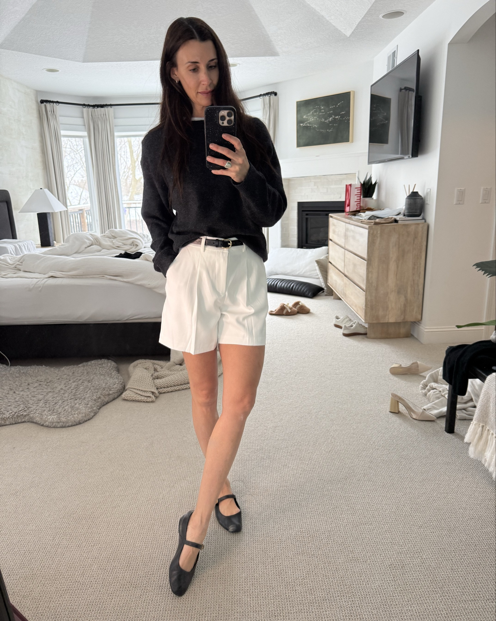 Business casual white shorts that are an appropriate length and NOT see through! Cute pleat, no back pockets. Wearing size S !

#LTKootd #LTKTall #LTKgrwm