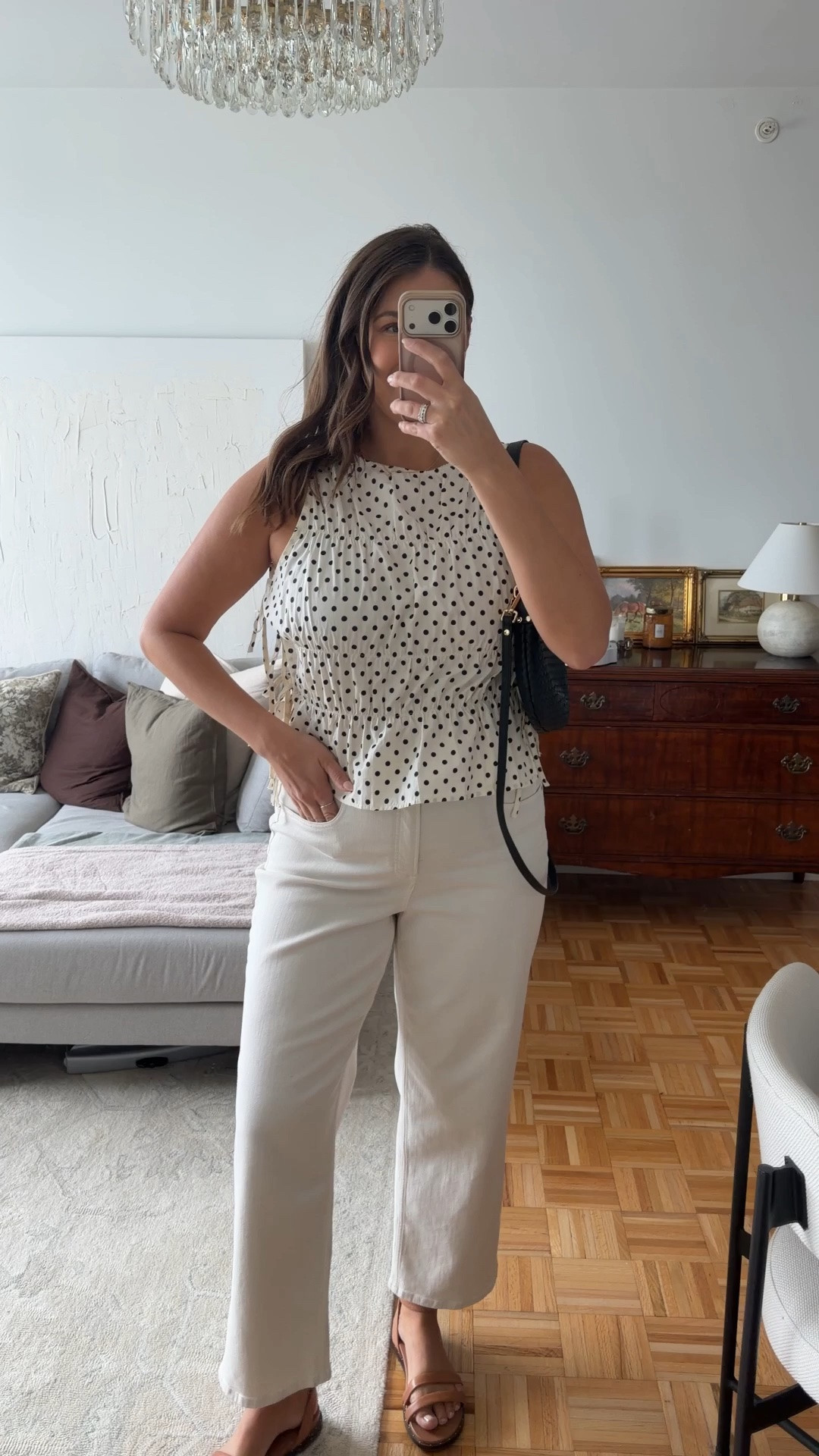 Labor Day weekend outfit! Amazon polka dot 100% cotton top with these Spanx straight jeans!

#LTKTall #LTKMidsize #LTKSeasonal