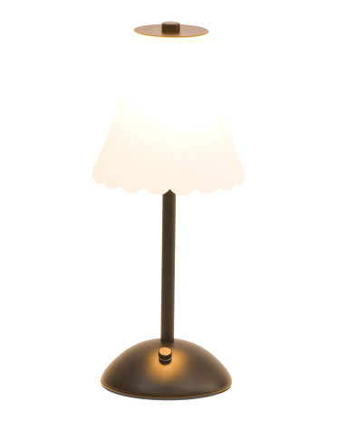 Frosted Scallop Metal Rechargeable Touch Lamp | TJ Maxx