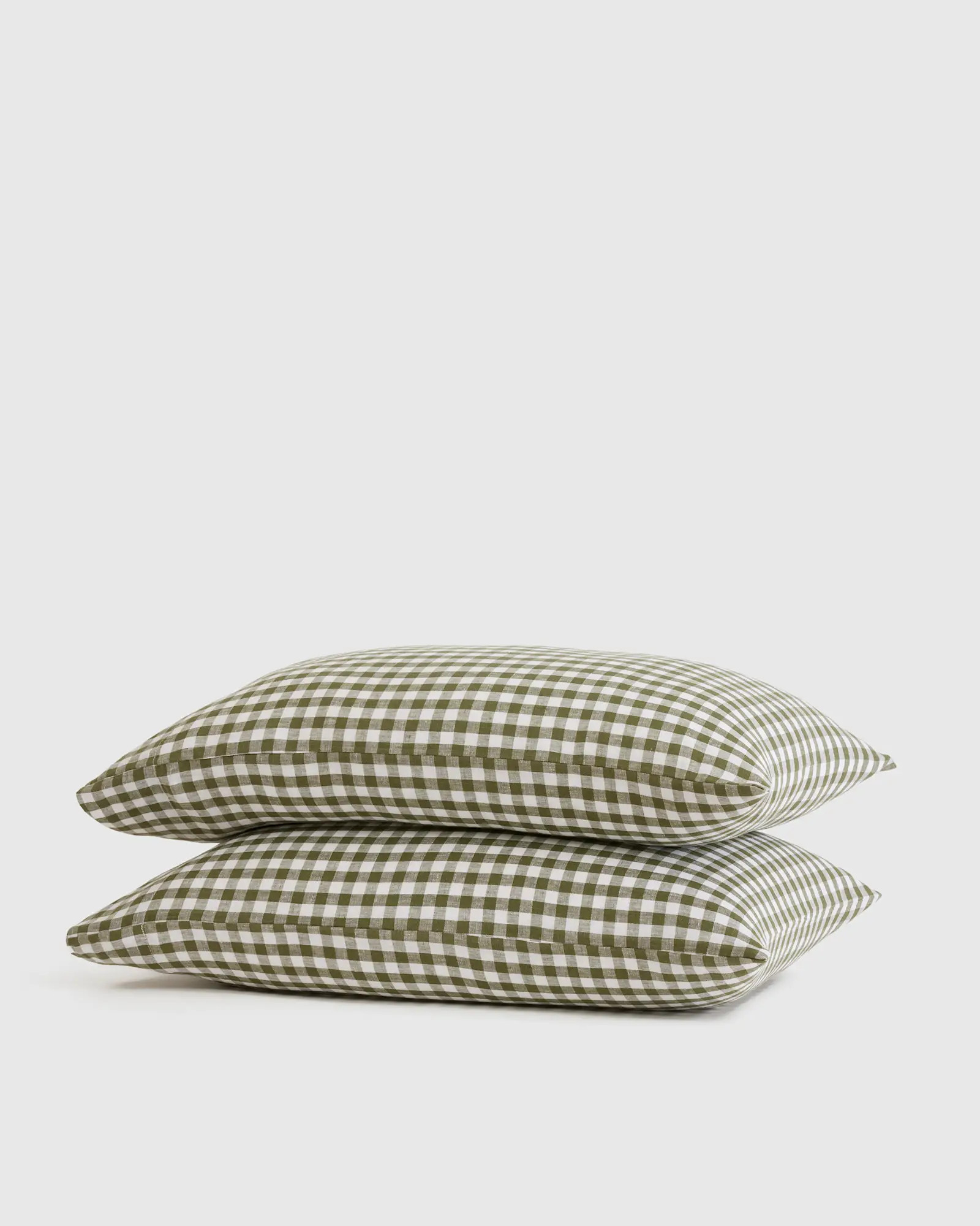 European Linen Gingham Pillowcase Set | Quince