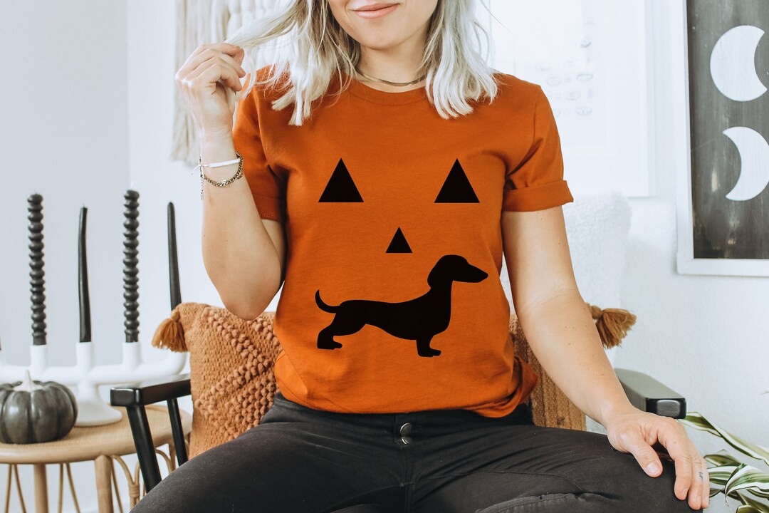 Doxie Halloween Shirt, Halloween Dog Shirt, Dachshund Shirt, Jack O Lantern Shirt, Weiner Dog T-S... | Etsy (US)