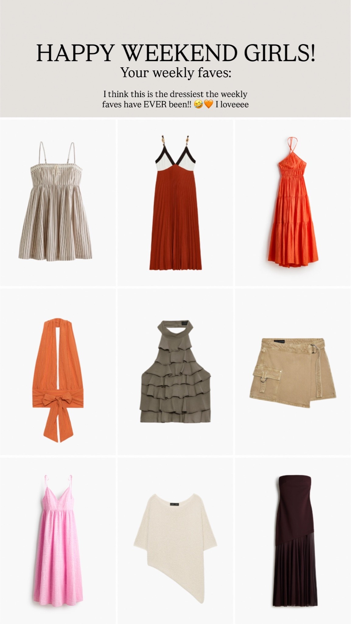 Happy weekend!! 🧡 here’s your faves from the week xx

#LTKsummer #LTKuk #LTKstyletip