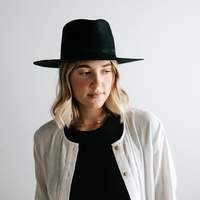 Miller Fedora - Black with Black Band | Gigi Pip