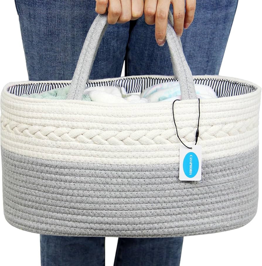 Amazon.com: Casaphoria Caddy Organize,Cotton Basket Caddy Baskets for Storage,Basket for Gift,Rop... | Amazon (US)