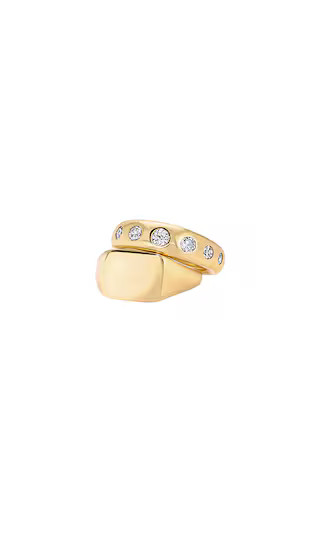 The Signet Pinky Stack in 14k Gold Plated | Revolve Clothing (Global)