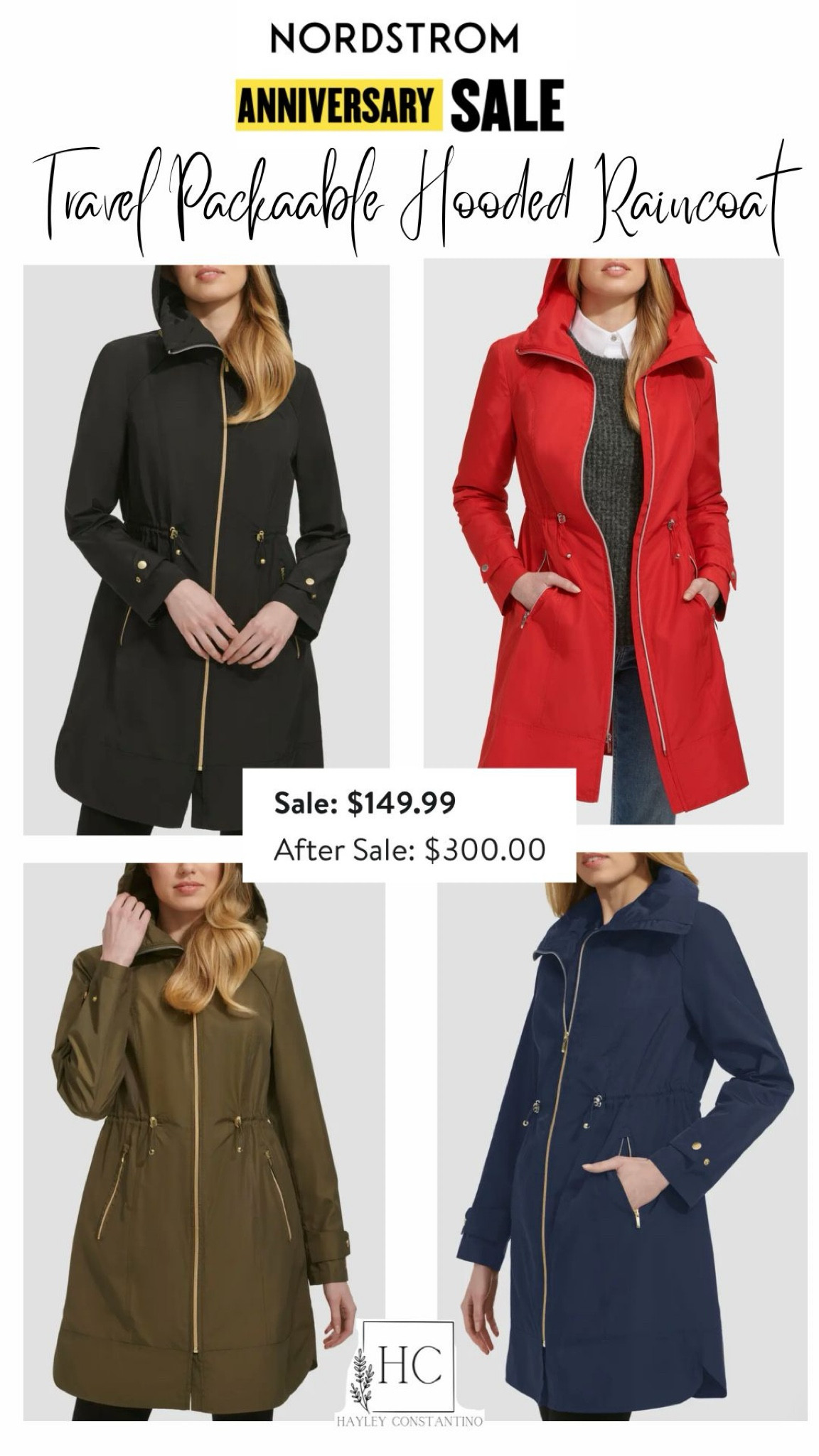 Love this raincoat for the cold and wet season ahead!  It’s hard to choose the color as they are all so pretty, but I’m thinking ❤️Which color is your pick? Comment below! Don’t forget the rain boots! 

Long commutes and travels abroad are a breeze in an entirely packable rain jacket topped with a protective hood and shaped with a nipped-in drawcord waist.

36" length (size Medium)
Front zip closure
Drawcord-toggle hood
Lined
Adjustable snap-tab cuffs
Front zip pockets
Drawcord-toggle waist
Packs into a matching drawstring pouch
Water resistant
95% polyester, 5% nylon
Machine wash, line dry
 
Rain coat
Rain boots
Rain jacket
Packable 
Winter coat
Winter outfit
Spring jacket
Spring outfit

#LTKxNSale #LTKBacktoSchool #LTKSaleAlert