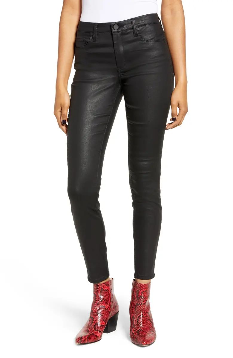 Reptile Texture Coated High Waist Skinny JeansBLANKNYC | Nordstrom