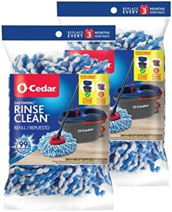 O-Cedar RinseClean Spin Mop Microfiber Refill, 1 CT (Pack of 2) | Walmart (US)