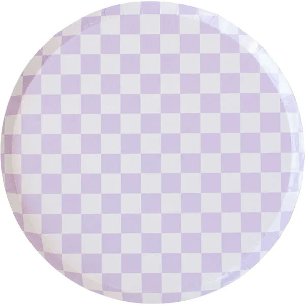 Check It! Purple Posse Dinner Plates | Maisonette