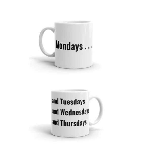 Mondays Mug | Etsy (US)